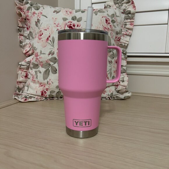 YETI 35 oz. Rambler Mug with Straw Lid- Power Pink - Picture 8 of 15